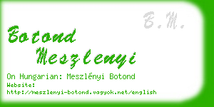 botond meszlenyi business card