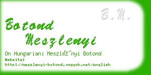 botond meszlenyi business card